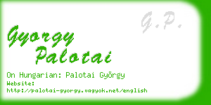 gyorgy palotai business card